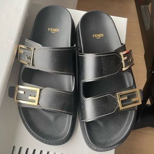 Fendi F buckle slides